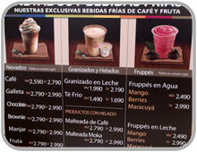 Pizarras de menú